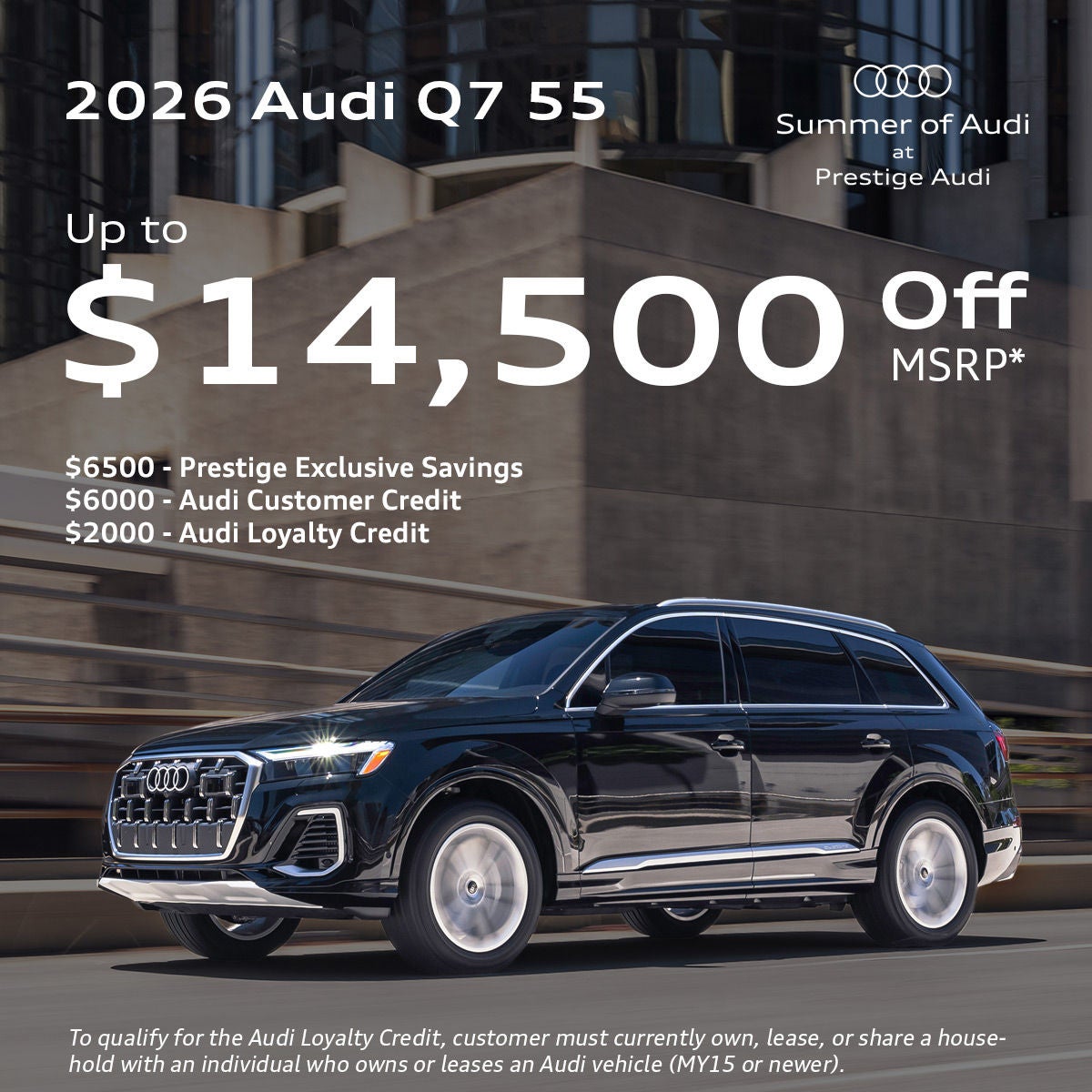 2026 Audi Q7 - Up to $14,500 Off MSRP*