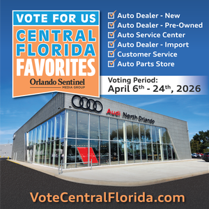 Vote for Audi North Orlando in the Central Florida Favorites from April 6th - 24th.