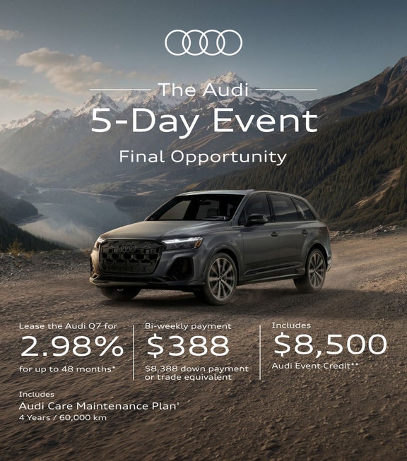 The Audi 5-Day Event. Final Opportunity