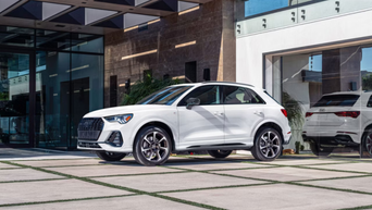 Profile view of an Audi Q3.