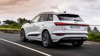 Back view of the Audi Q6 etron