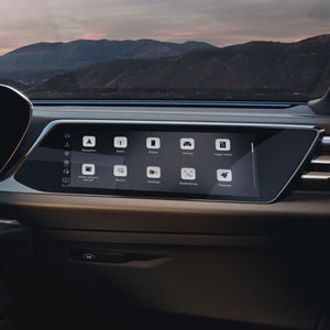 Close-up of the passenger display screen in the Audi A6 Sedan.