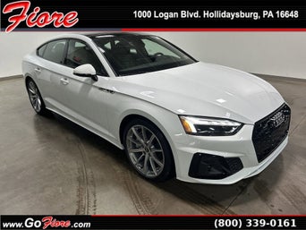 Left side profile of an Audi A5.