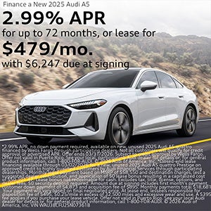 Side view of an Audi.