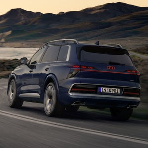Close-up of the top view camera in the Audi Q3.