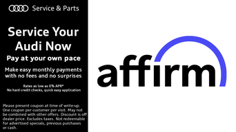 Service Your Audi Now, Pay at Your Own Pace