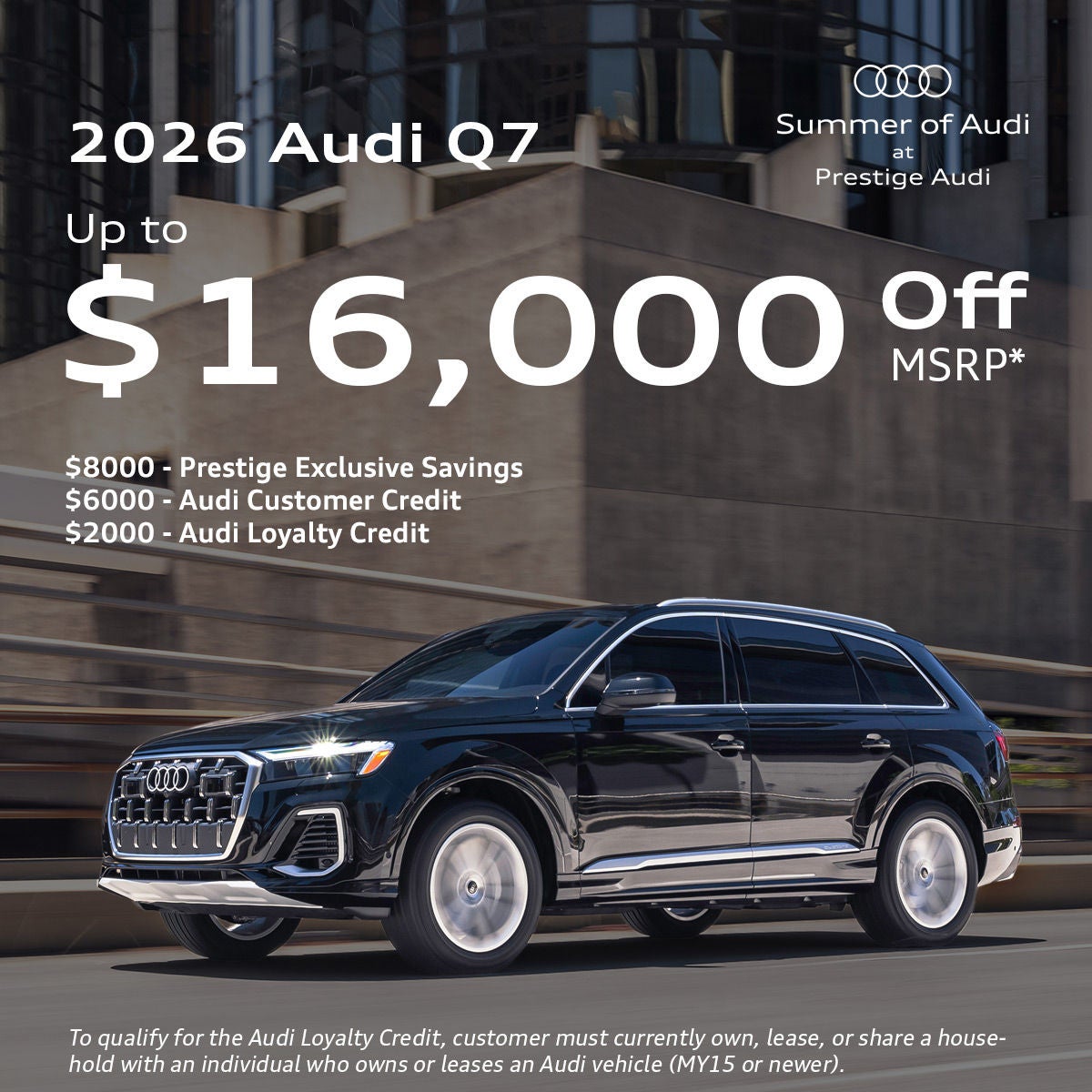 2026 Audi Q7 - Up to $16,000 Off MSRP*
