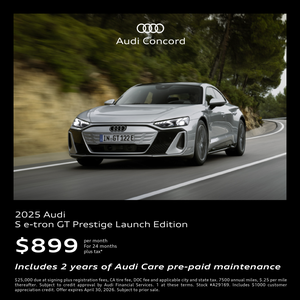 2025 Audi S e-tron GT Prestige Launch Edition (Includes 2 years of Audi Care pre-paid maintenance)