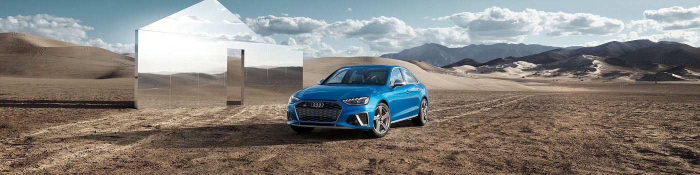 Audi S4 parked in desert