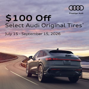 $100 Off Select Audi Original Tires