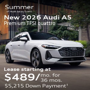 New 2026 Audi A5 Premium TFSI quattro Lease starting at $489/mo. for 36 mos. $5,215 Down Payment