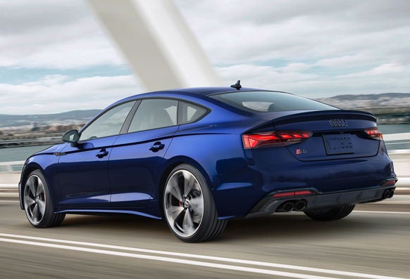Audi S5 accelerating.