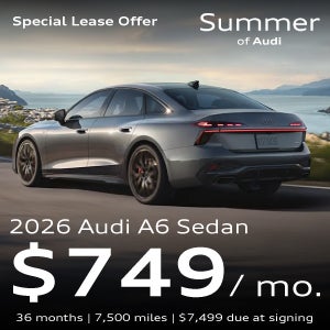 An Audi A6 parked.