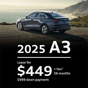 Gray Audi A3 drivers sides