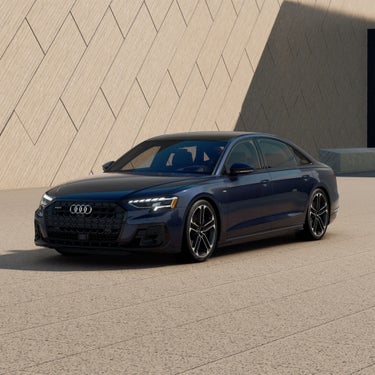 3/4 side view of the Audi A8.