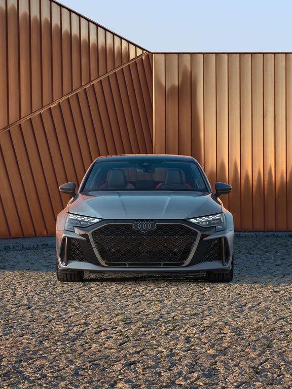 2025 Audi RS 3 RS-specific Singleframe with honeycomb grille — front close-up