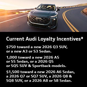 Current Audi Loyalty Incentives*
