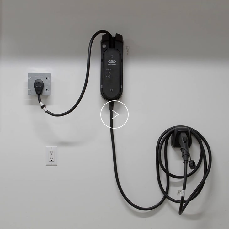 Photo du système de charge compact d'Audi.