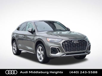 Side profile view of an Audi Q5. 