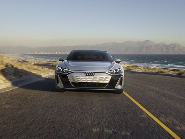 Front view of Audi e‑tron GT luxury electric sedan
