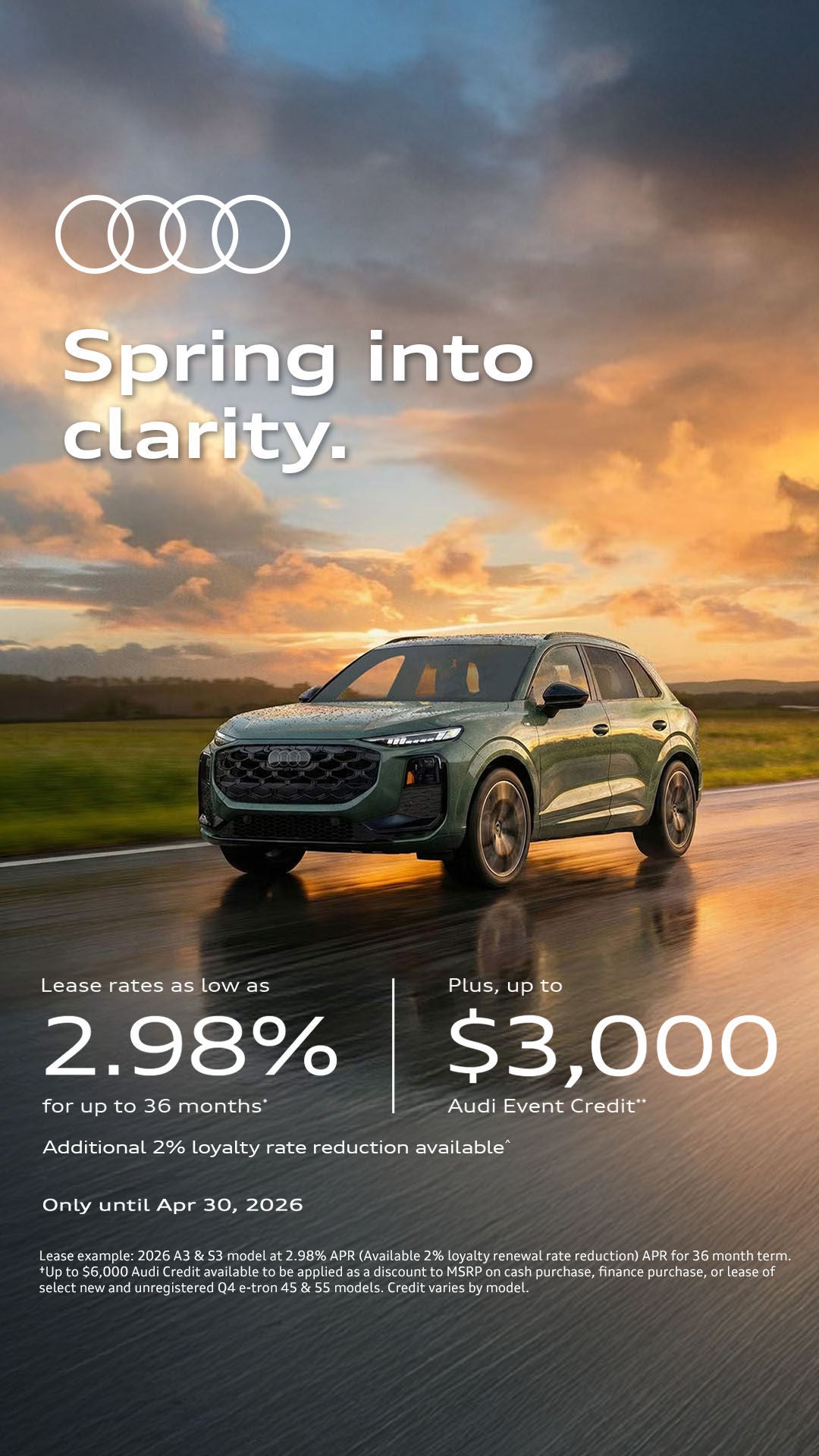 Audi Monthly Promotion Banner