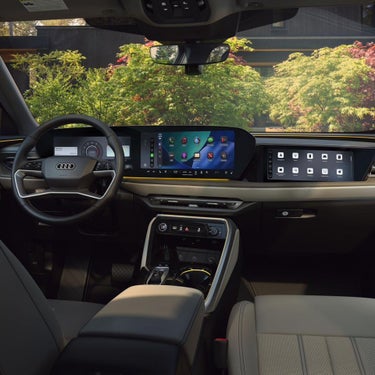 2026 Audi Q5 dual curved screen cockpit interior at Audi Sewickley near Pittsburgh PA