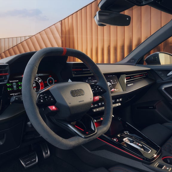 Interior view of the Audi RS 3.