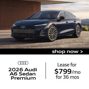 front/side view of 2026 Audi A6 Sedan Premium