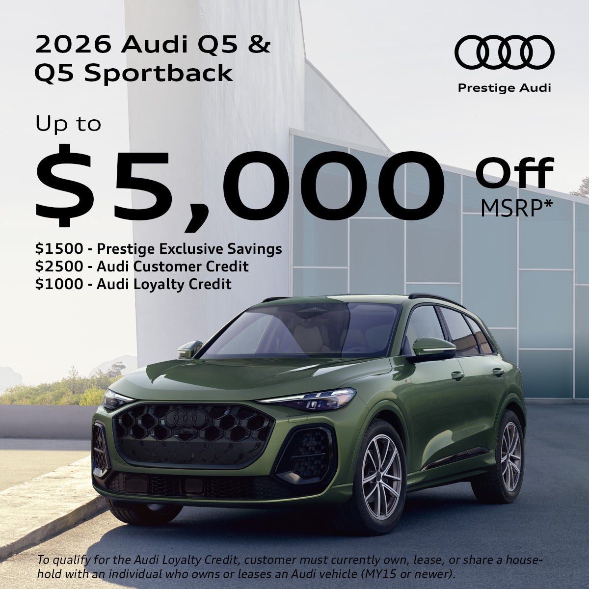 Audi Q5 and Q5 Sportback Discount