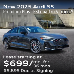 New 2025 Audi S5 Premium Plus TFSI quattro S tronic® Lease starting at $699/mo. for  36 mos. $5,895 Due at Signing
