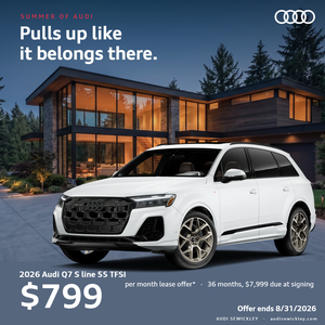 2026 Audi Q7 S line 55 TFSI lease special