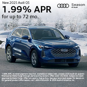 Side view of an Audi.