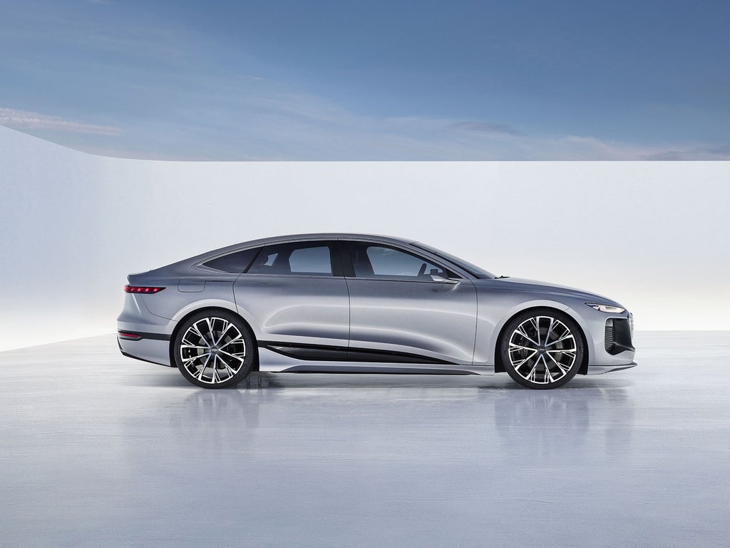A side view of the Audi A6 e-tron concept.
