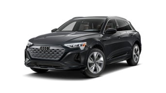 Three-quarter front view of the Audi Q8 e-tron.