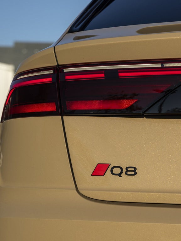 2026 Audi Q8 rear taillight + Q8 badge — full-width LED strip at Audi Sewickley