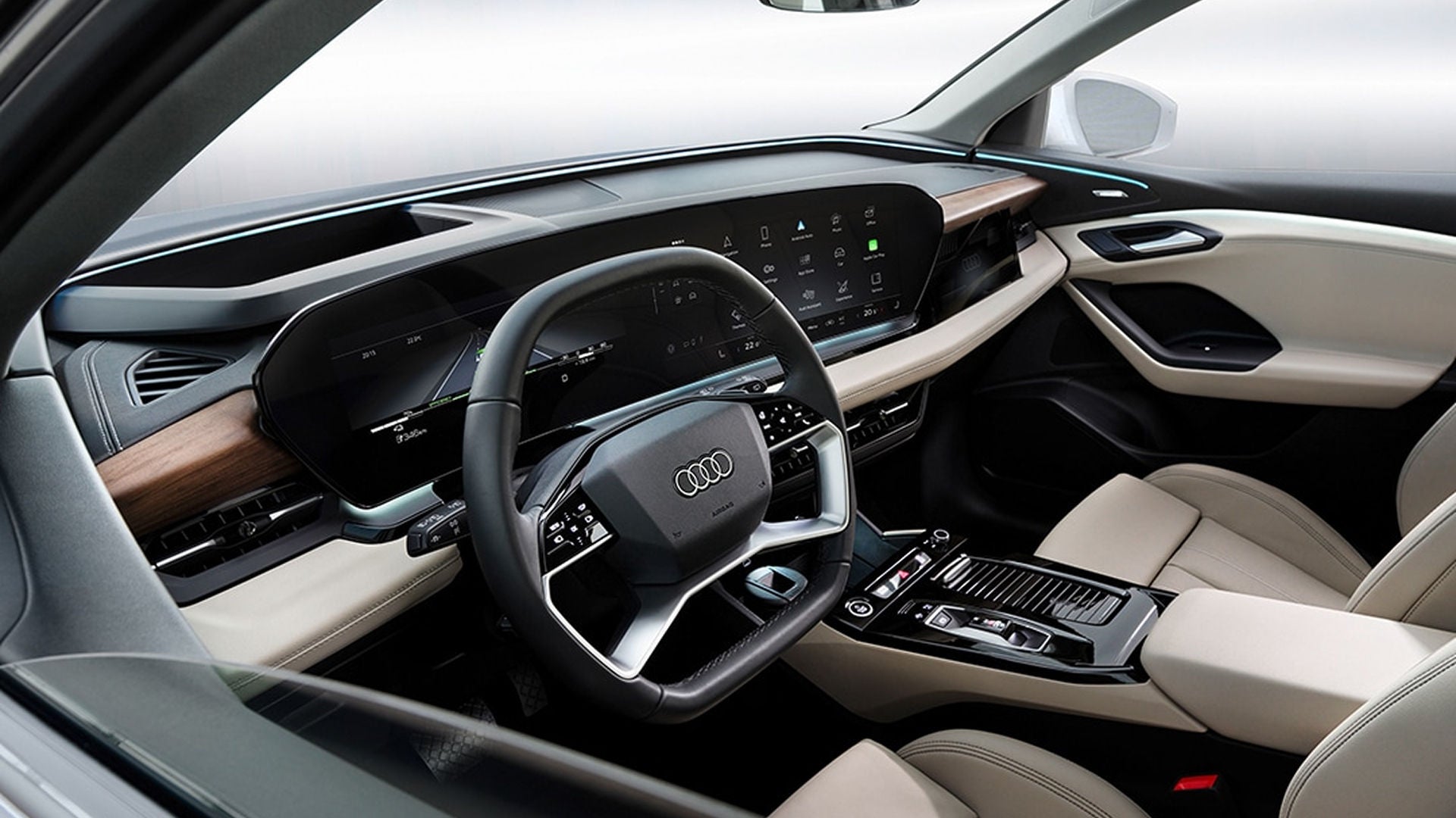 Audi Q6 e-tron interior.