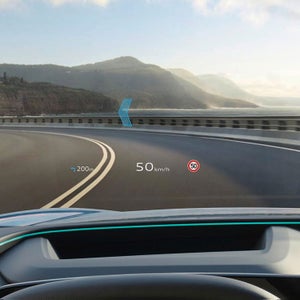 Démonstration de l’affichage tête haute Audi head up.