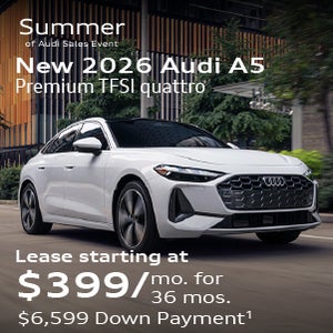 New 2026 Audi A5 Premium TFSI quattro Lease starting at $399/mo. for 36 mos. $5,305 Down Payment