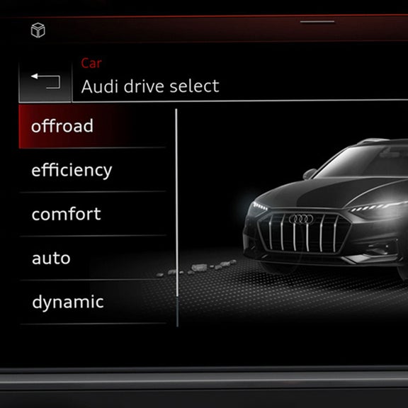 Audi drive select feature on the MMI display on the Audi A6 allroad®.