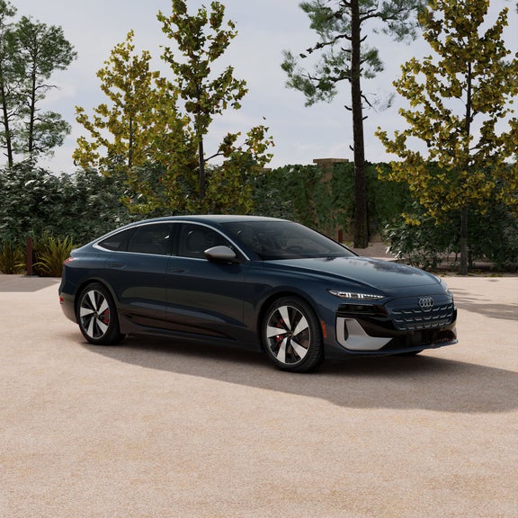 3/4 side view of the Audi S6 Sportback e-tron.