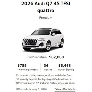 Side view of an Audi vehicle