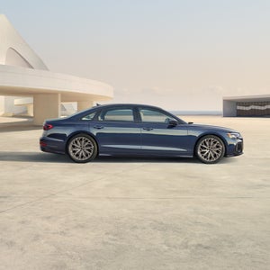 Side view of the Audi A8.