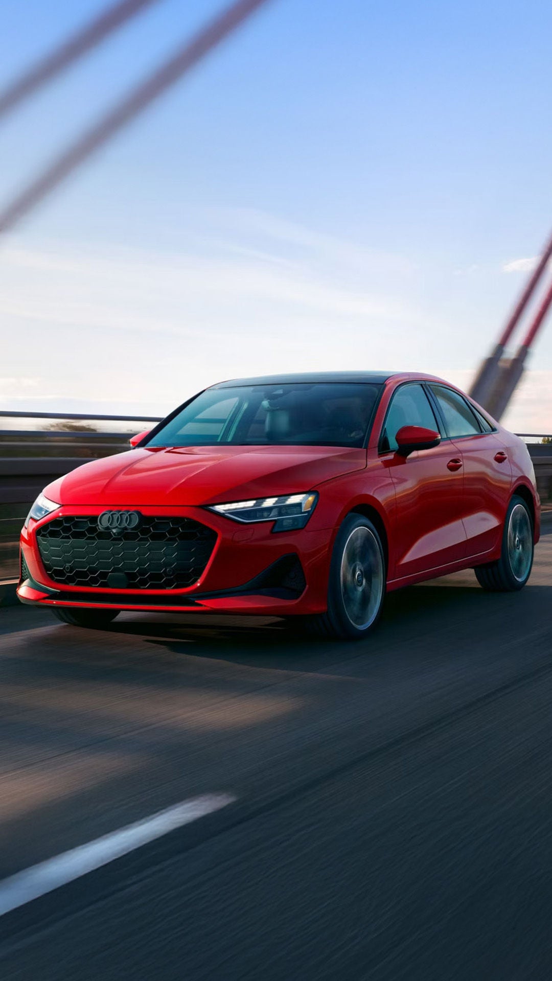 3/4 View of an Audi A3 in motion