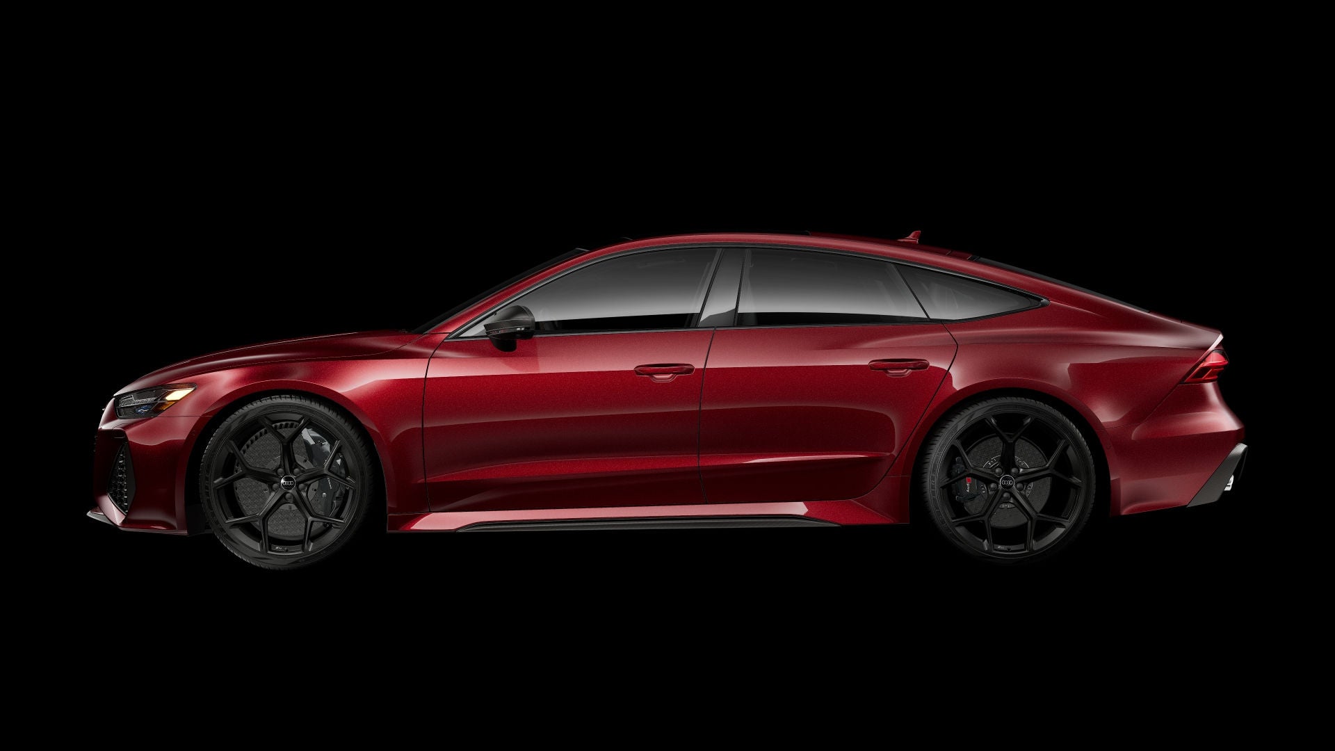 Side view of an Audi RS 7 model