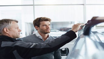 Service technician servicing accessories 