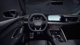 Interior of the 2025 Audi Q5 from the driver's view.