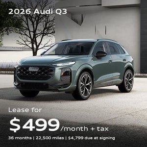 front facing 2026 Audi Q3 driving