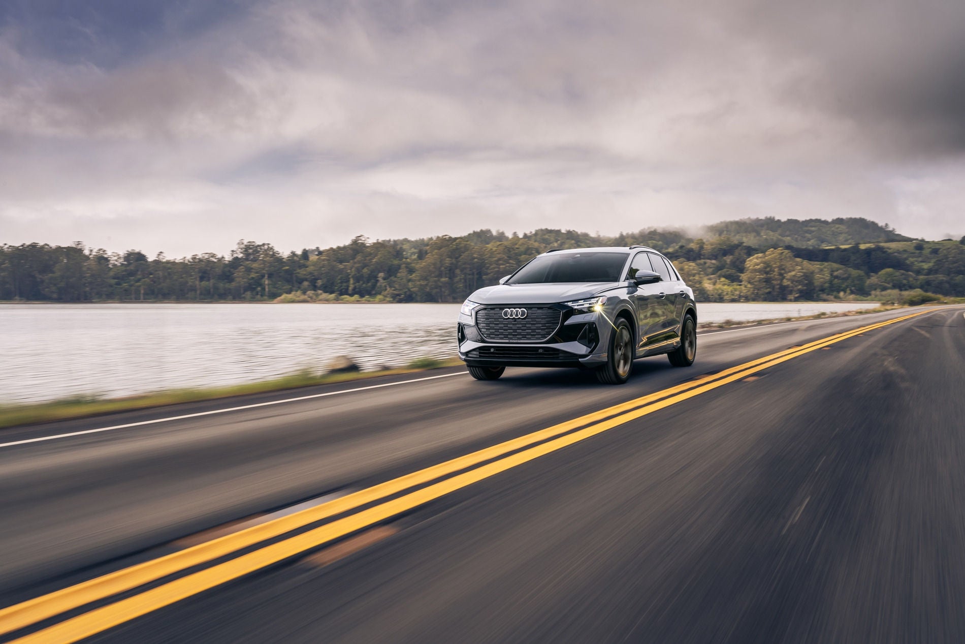 Audi A6 on City Street