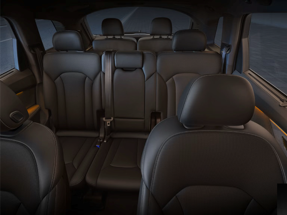 Interior 3 row seating on the Audi Q7