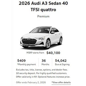 Side view of an Audi vehicle 